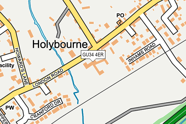 GU34 4ER map - OS OpenMap – Local (Ordnance Survey)