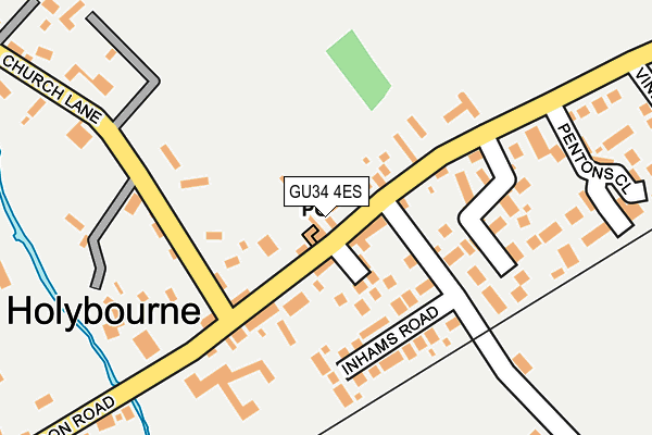GU34 4ES map - OS OpenMap – Local (Ordnance Survey)
