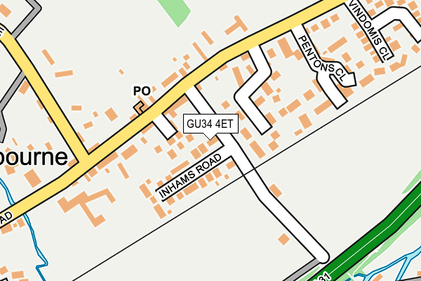 GU34 4ET map - OS OpenMap – Local (Ordnance Survey)