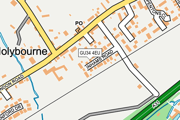 GU34 4EU map - OS OpenMap – Local (Ordnance Survey)