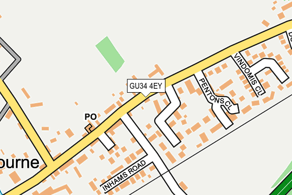 GU34 4EY map - OS OpenMap – Local (Ordnance Survey)