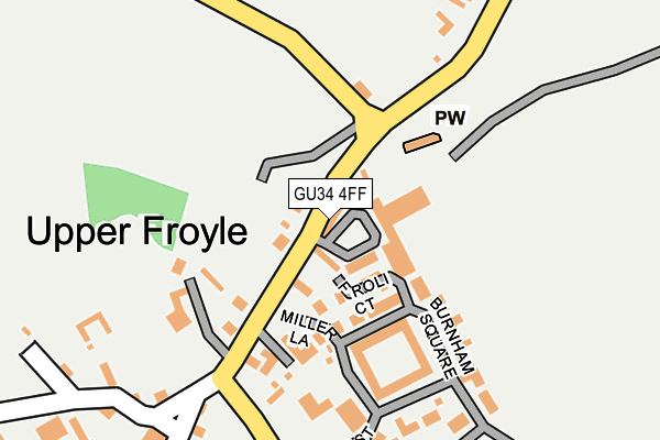 GU34 4FF map - OS OpenMap – Local (Ordnance Survey)