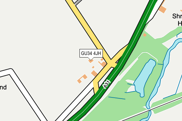 GU34 4JH map - OS OpenMap – Local (Ordnance Survey)