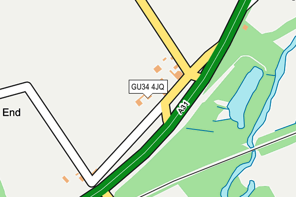 GU34 4JQ map - OS OpenMap – Local (Ordnance Survey)