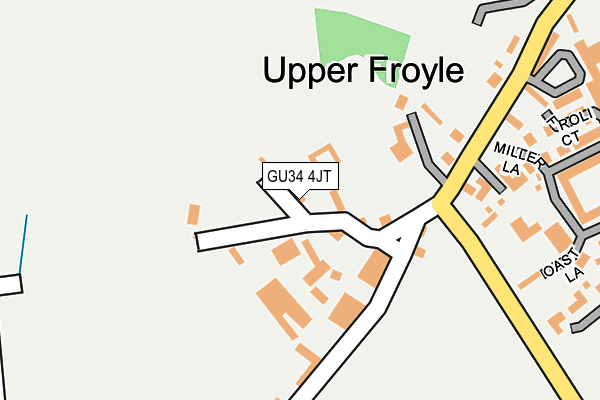 GU34 4JT map - OS OpenMap – Local (Ordnance Survey)