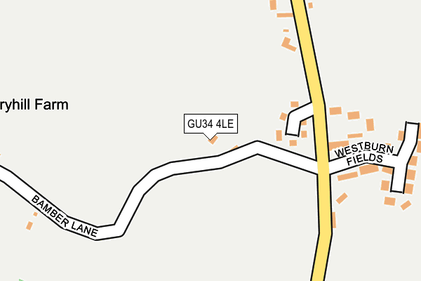 GU34 4LE map - OS OpenMap – Local (Ordnance Survey)