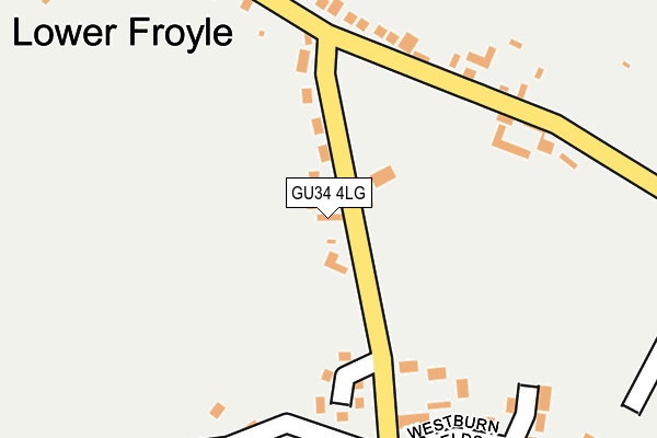 GU34 4LG map - OS OpenMap – Local (Ordnance Survey)