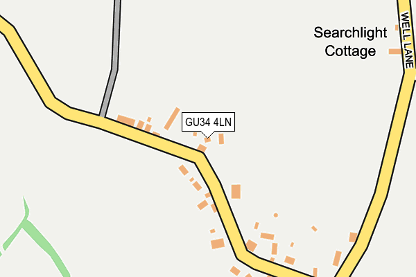 GU34 4LN map - OS OpenMap – Local (Ordnance Survey)