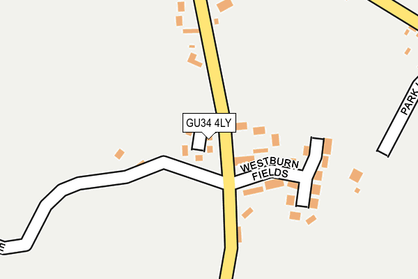 GU34 4LY map - OS OpenMap – Local (Ordnance Survey)