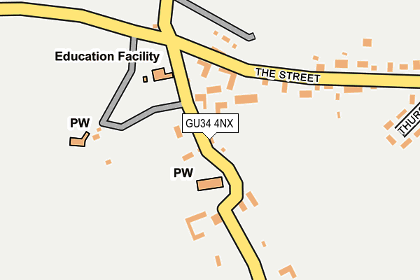 GU34 4NX map - OS OpenMap – Local (Ordnance Survey)