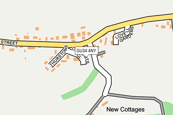 GU34 4NY map - OS OpenMap – Local (Ordnance Survey)