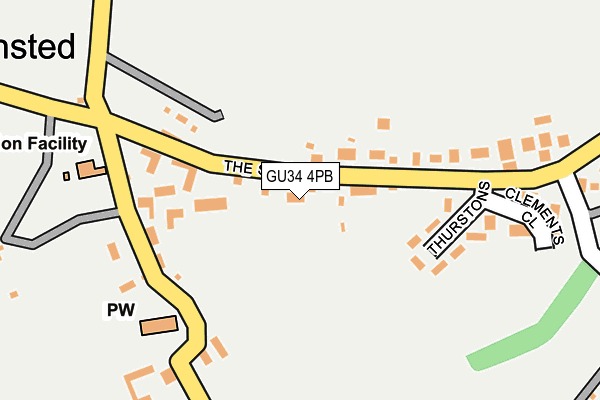 GU34 4PB map - OS OpenMap – Local (Ordnance Survey)