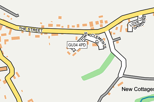 GU34 4PD map - OS OpenMap – Local (Ordnance Survey)