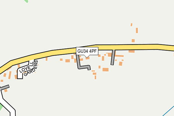GU34 4PF map - OS OpenMap – Local (Ordnance Survey)