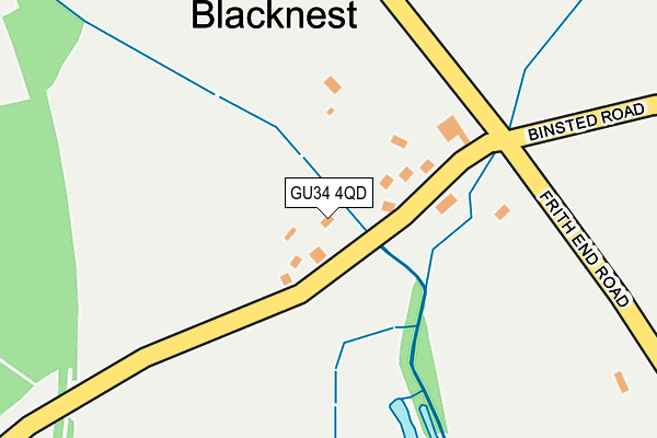 GU34 4QD map - OS OpenMap – Local (Ordnance Survey)