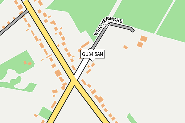 GU34 5AN map - OS OpenMap – Local (Ordnance Survey)