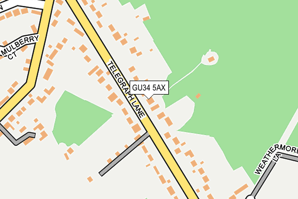 GU34 5AX map - OS OpenMap – Local (Ordnance Survey)