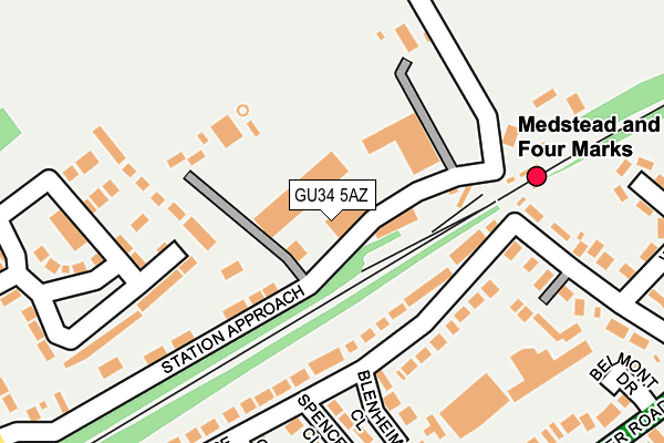 GU34 5AZ map - OS OpenMap – Local (Ordnance Survey)
