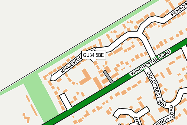 GU34 5BE map - OS OpenMap – Local (Ordnance Survey)