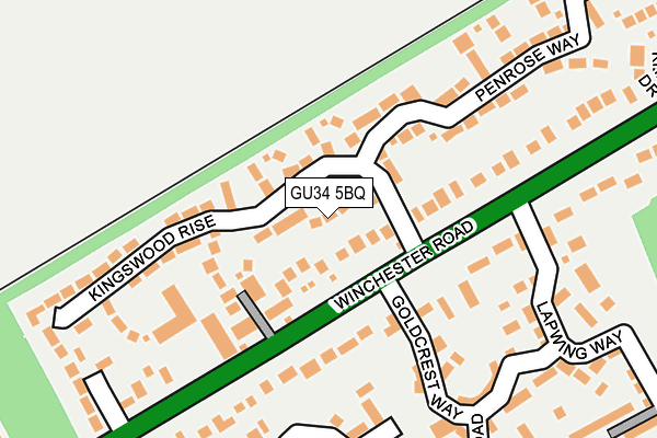 GU34 5BQ map - OS OpenMap – Local (Ordnance Survey)