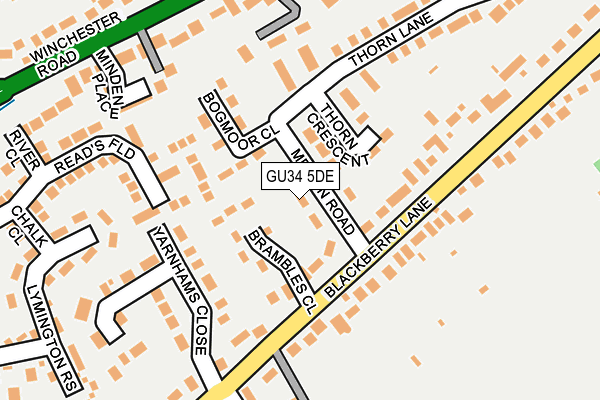 GU34 5DE map - OS OpenMap – Local (Ordnance Survey)