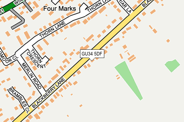 GU34 5DF map - OS OpenMap – Local (Ordnance Survey)