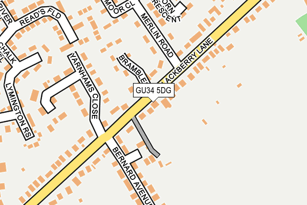 GU34 5DG map - OS OpenMap – Local (Ordnance Survey)