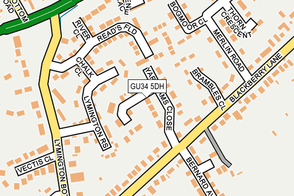 GU34 5DH map - OS OpenMap – Local (Ordnance Survey)