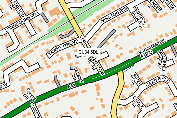 GU34 5DL map - OS OpenMap – Local (Ordnance Survey)