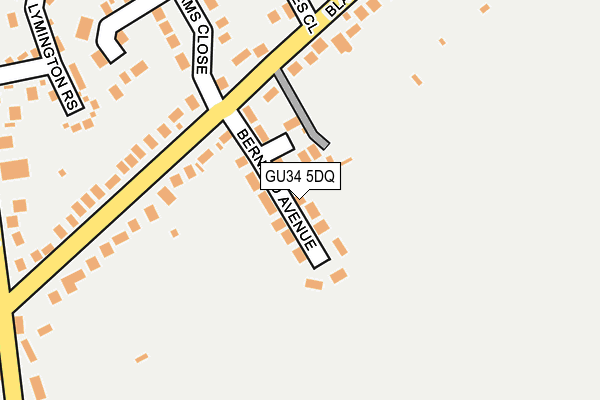 GU34 5DQ map - OS OpenMap – Local (Ordnance Survey)