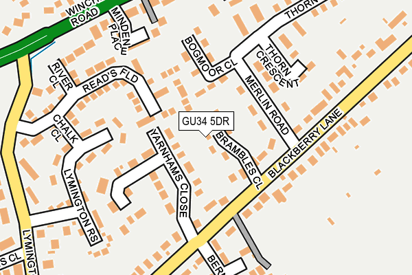 GU34 5DR map - OS OpenMap – Local (Ordnance Survey)