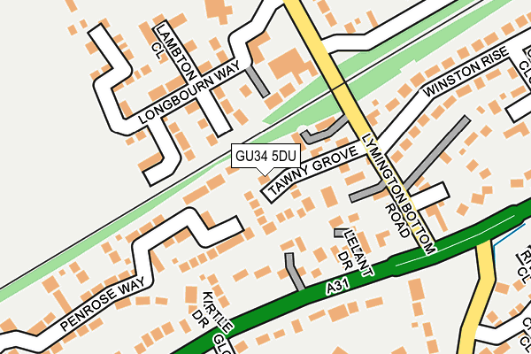 GU34 5DU map - OS OpenMap – Local (Ordnance Survey)