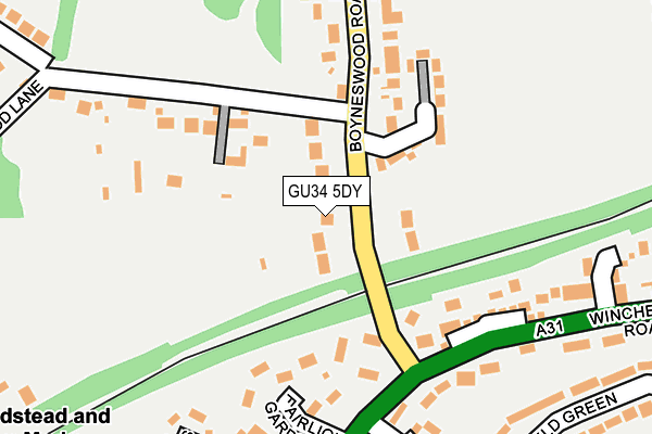 GU34 5DY map - OS OpenMap – Local (Ordnance Survey)