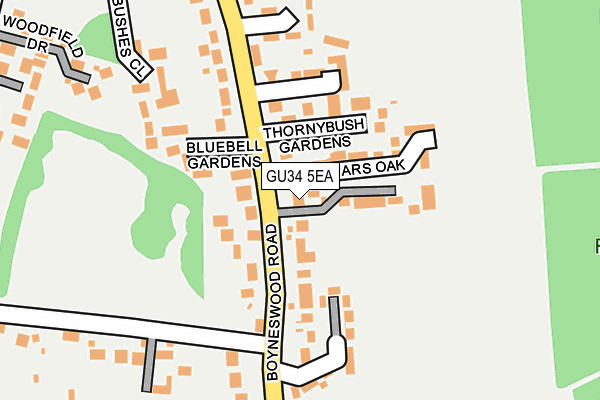 GU34 5EA map - OS OpenMap – Local (Ordnance Survey)