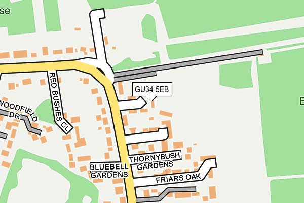 GU34 5EB map - OS OpenMap – Local (Ordnance Survey)