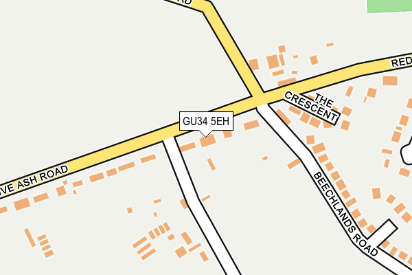 GU34 5EH map - OS OpenMap – Local (Ordnance Survey)