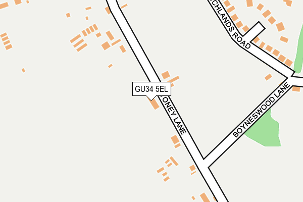 GU34 5EL map - OS OpenMap – Local (Ordnance Survey)