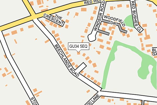 GU34 5EQ map - OS OpenMap – Local (Ordnance Survey)