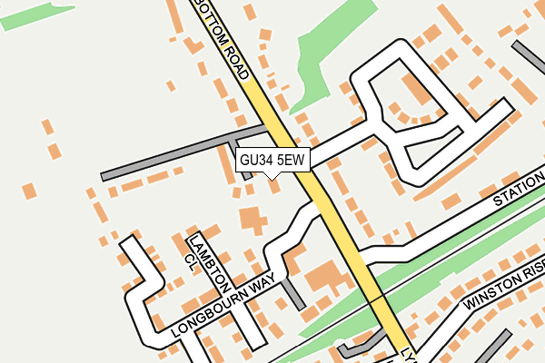 GU34 5EW map - OS OpenMap – Local (Ordnance Survey)
