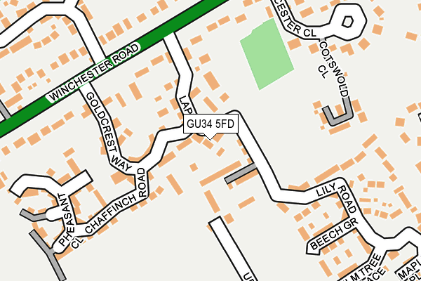 GU34 5FD map - OS OpenMap – Local (Ordnance Survey)