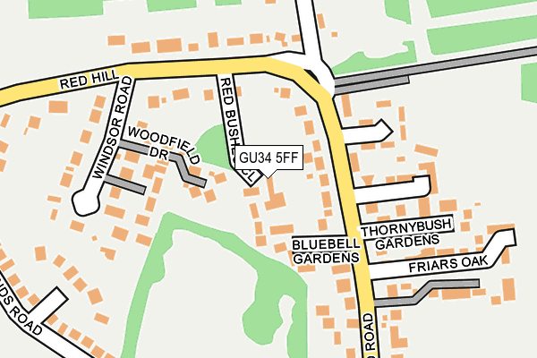 GU34 5FF map - OS OpenMap – Local (Ordnance Survey)