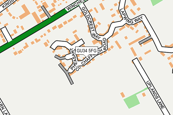 GU34 5FG map - OS OpenMap – Local (Ordnance Survey)