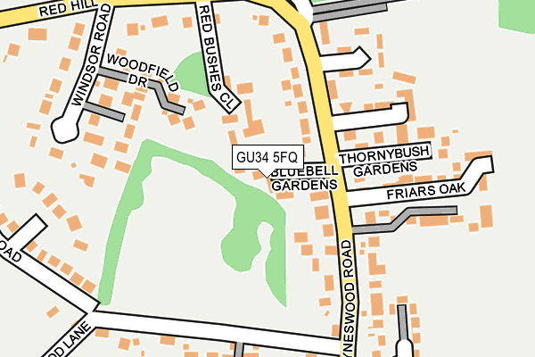 GU34 5FQ map - OS OpenMap – Local (Ordnance Survey)