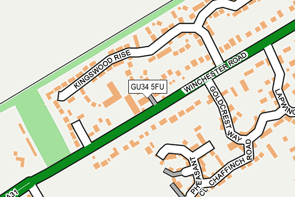 GU34 5FU map - OS OpenMap – Local (Ordnance Survey)