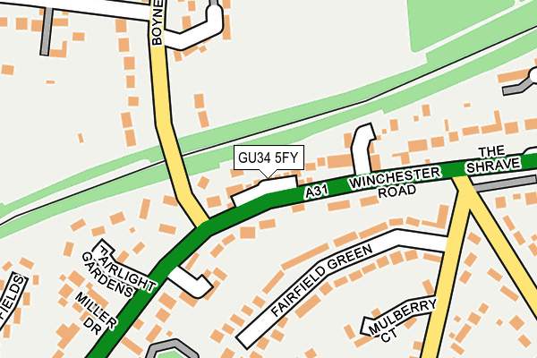 GU34 5FY map - OS OpenMap – Local (Ordnance Survey)