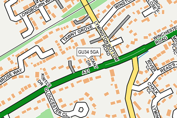 GU34 5GA map - OS OpenMap – Local (Ordnance Survey)