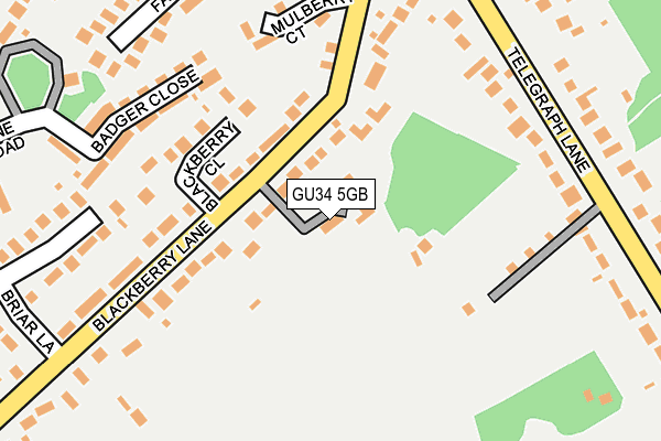GU34 5GB map - OS OpenMap – Local (Ordnance Survey)