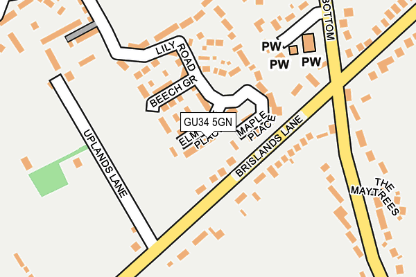 GU34 5GN map - OS OpenMap – Local (Ordnance Survey)
