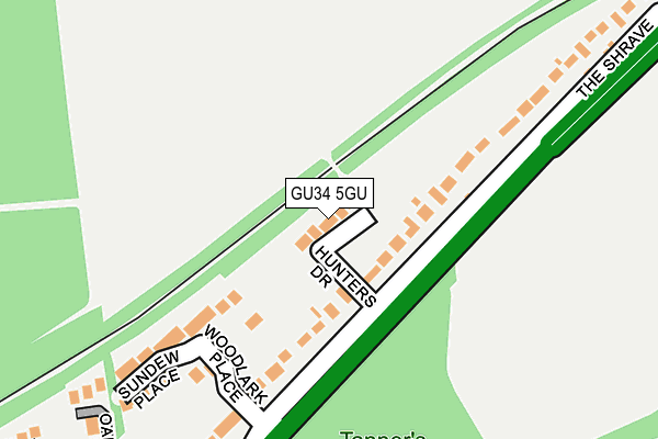 GU34 5GU map - OS OpenMap – Local (Ordnance Survey)