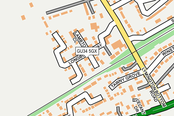 GU34 5GX map - OS OpenMap – Local (Ordnance Survey)